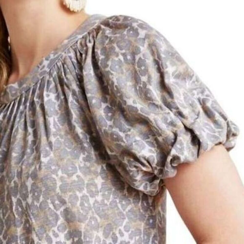 Anthropologie Maeve Blouse in Brown and Cream - Picture 11 of 12